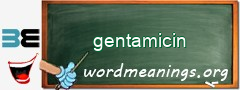 WordMeaning blackboard for gentamicin